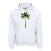 White Tropical Palm Tree Urban Hoodie - longCreatives