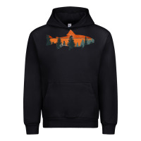 Black Trout Fly Fishing Nature Outdoor Fisherman Gift Urban Hoodie - longCreatives