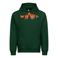 Forest Green Trout Fly Fishing Nature Outdoor Fisherman Gift Urban Hoodie - longCreatives