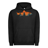 Pigment Black Trout Fly Fishing Nature Outdoor Fisherman Gift Urban Hoodie - longCreatives