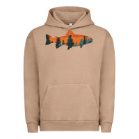 Pigment Burro Trout Fly Fishing Nature Outdoor Fisherman Gift Urban Hoodie - longCreatives