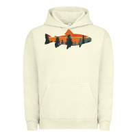 Pigment Pistachio Trout Fly Fishing Nature Outdoor Fisherman Gift Urban Hoodie - longCreatives