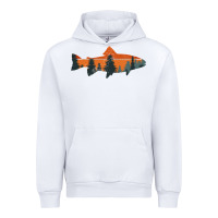 White Trout Fly Fishing Nature Outdoor Fisherman Gift Urban Hoodie - longCreatives