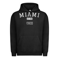 Pigment Black Miami Ohio OH Vintage Urban Hoodie - longCreatives