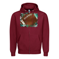 Burgundy sports football background Zipper Hoodie - Artiststas