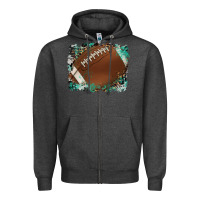 Charcoal Heather sports football background Zipper Hoodie - Artiststas