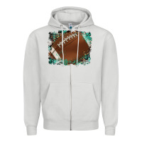 Dove Grey sports football background Zipper Hoodie - Artiststas