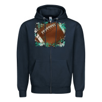 Navy sports football background Zipper Hoodie - Artiststas