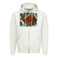 Oatmeal Heather sports football background Zipper Hoodie - Artiststas