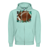 Seafoam sports football background Zipper Hoodie - Artiststas