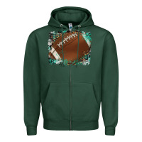 Sports Green sports football background Zipper Hoodie - Artiststas