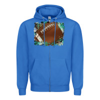 Sports Football Background Zipper Hoodie | Teevron