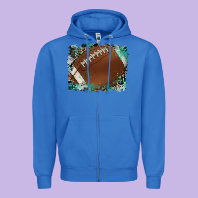 Sports Football Background Zipper Hoodie Designed By Artiststas