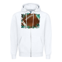 White sports football background Zipper Hoodie - Artiststas