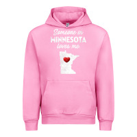 Fuchsia Pink Someone In Minnesota Loves Me  Minnesota  MN Urban Hoodie - longCreatives