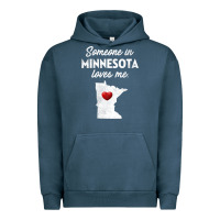 Pigment Midnight Navy Someone In Minnesota Loves Me  Minnesota  MN Urban Hoodie - longCreatives