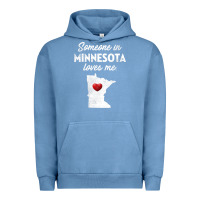 Pigment Pebble Blue Someone In Minnesota Loves Me  Minnesota  MN Urban Hoodie - longCreatives