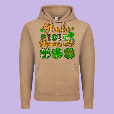 St. Patrick's Shake Your Shamrocks Vintage Hoodie Designed By Oliviacreatesart