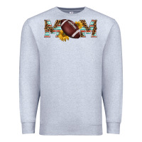 Heather Grey american football mom Premium Sweatshirt - BarkalooDesign