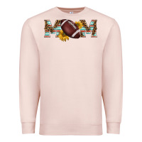 Pale Pink american football mom Premium Sweatshirt - BarkalooDesign