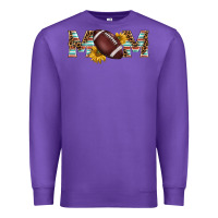 Purple american football mom Premium Sweatshirt - BarkalooDesign