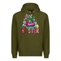 Army Green Easter Premium Hoodie - CowhideDigitalArt