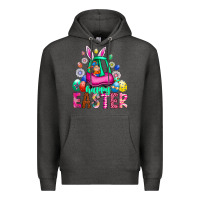 Charcoal Heather Easter Premium Hoodie - CowhideDigitalArt