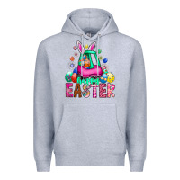 Heather Grey Easter Premium Hoodie - CowhideDigitalArt