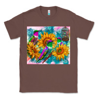 Chestnut hummingbirds sunflower Classic Tee - TumblerDesignByShophia