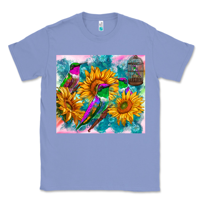 Hummingbirds Sunflower Classic Tee by TumblerDesignByShophia | Teevron