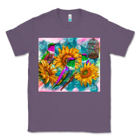 Lavender hummingbirds sunflower Classic Tee - TumblerDesignByShophia