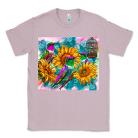Lilac hummingbirds sunflower Classic Tee - TumblerDesignByShophia