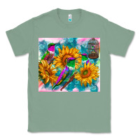 Sage hummingbirds sunflower Classic Tee - TumblerDesignByShophia