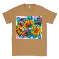Toasted Coconut hummingbirds sunflower Classic Tee - TumblerDesignByShophia