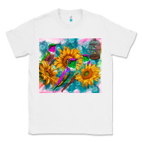 White hummingbirds sunflower Classic Tee - TumblerDesignByShophia