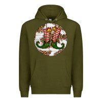 Army Green Elf Shoes Christmas Premium Hoodie - RanaPortraitStore