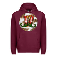 Burgundy Elf Shoes Christmas Premium Hoodie - RanaPortraitStore
