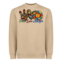 Mushroom peace love autism sunflower Heavyweight Sweatshirt - RacoonDesign