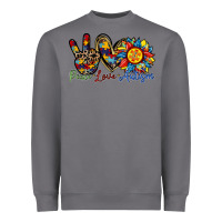 Storm peace love autism sunflower Heavyweight Sweatshirt - RacoonDesign