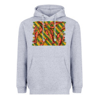 Heather Grey mardi gras crawfish background Heavyweight Hoodie - BarkalooDesign