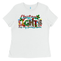 White christmas lights are my favorite Ladies Tee - texasbilliewilder