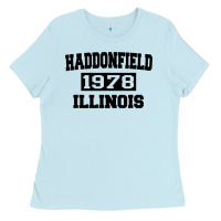 Baby Blue Haddonfield Illinois Halloween 1978 Halloween Spooky Scary Gift Ladies Tee - longCreatives