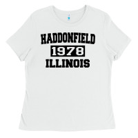 White Haddonfield Illinois Halloween 1978 Halloween Spooky Scary Gift Ladies Tee - longCreatives