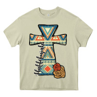 Mossy halleluljah aztec cross Heavy Core Tee - JahusDesignShop