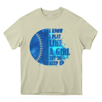 Mossy I Know I Play Like A Girl Try To Keep Up Softball Heavy Core Tee - Bettercallsaul