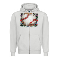 Dove Grey sports baseball background Zipper Hoodie - Artiststas