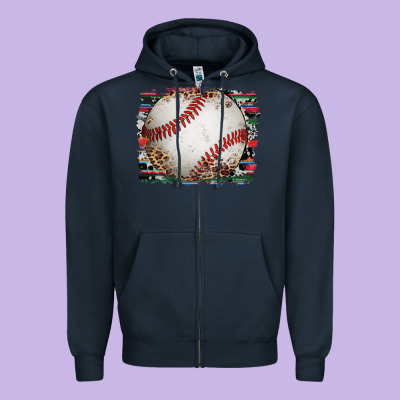 Sports Baseball Background Zipper Hoodie Designed By Artiststas