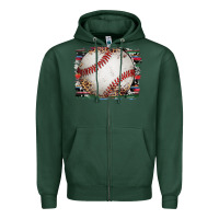Sports Green sports baseball background Zipper Hoodie - Artiststas