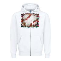 White sports baseball background Zipper Hoodie - Artiststas