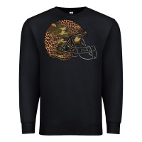 Black American football helmet Premium Sweatshirt - BarkalooDesign